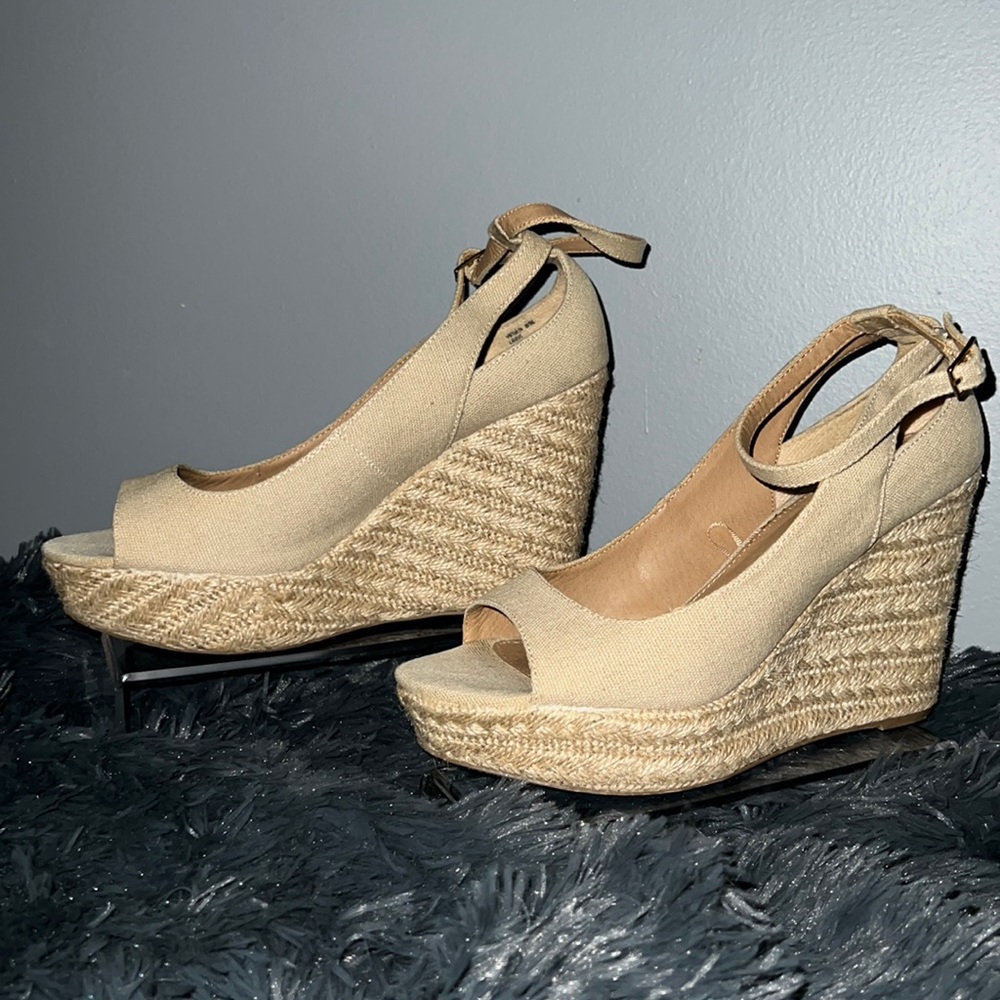 Cream color wedges size 8.5